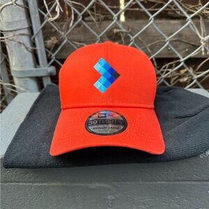 Mens bitcoin crypto hat mens orange hat size medium/large stretchy mens hat cap